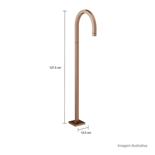 Torneira Curva de Piso Tube Corten