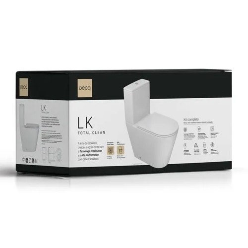 Kit Completo Deca Bacia para Caixa Acoplada Lk Total Clean Branco