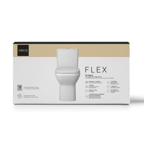 Kit Bacia P/ Cx Acoplada Flex - Branco