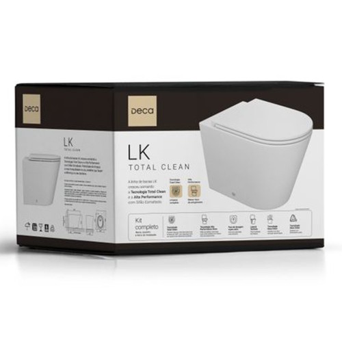 Kit Completo Deca Bacia Convencional Lk Total Clean Carrara Branco