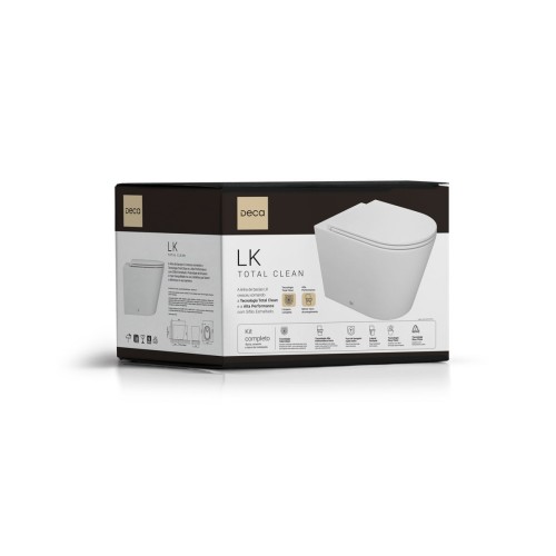 Kit Completo Deca Bacia Convencional Lk Total Clean Carrara Branco