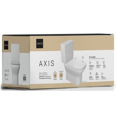Kit Bacia Completo Deca com Caixa Acoplada Axis Branco