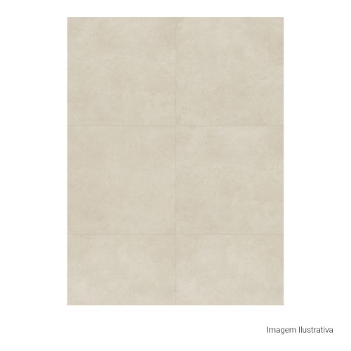 Porcelanato Cimentício Natural 100x100cm Bege - Portinari Momento Sbe Nat Esmaltado Retificado