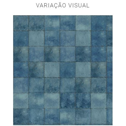 Porcelanato Pedra Hard 20x20cm Azul - Portinari Atlantis Bl Esmaltado Bold