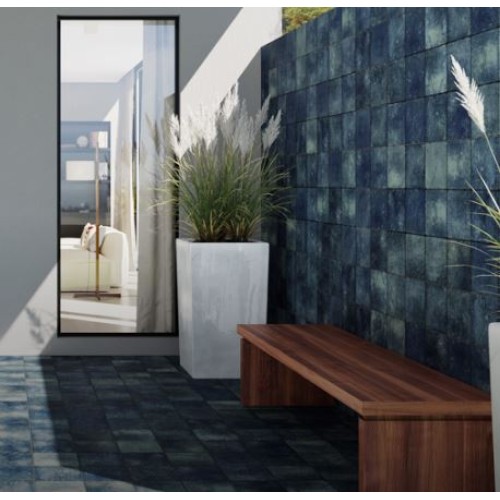 Porcelanato Pedra Hard 20x20cm Azul - Portinari Atlantis Bl Esmaltado Bold