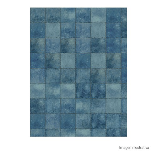 Porcelanato Pedra Hard 20x20cm Azul - Portinari Atlantis Bl Esmaltado Bold