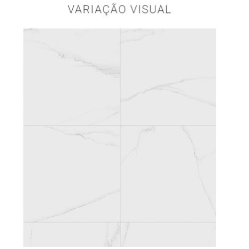 Porcelanato Acetinado Marmorizado 100x100cm Branco - Portinari Lumina Wh Act Esmaltado Retificado