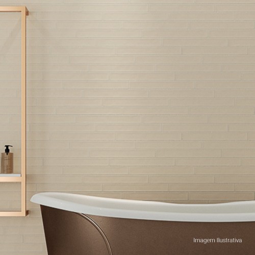 Porcelanato Monocromatico Natural 5x40cm Verde - Portinari Make Gn Nat Esmaltado Bold