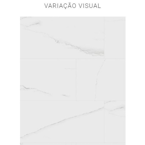 Porcelanato Marmorizado Natural 60x120cm Branco - Portinari Lumina Wh Nat Esmaltado Retificado