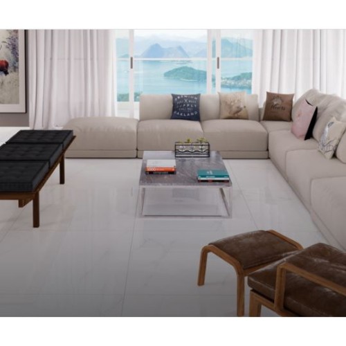 Porcelanato Marmorizado Natural 60x120cm Branco - Portinari Lumina Wh Nat Esmaltado Retificado