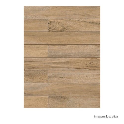 Porcelanato Amadeirado Matte 20x120cm Bege - Portinari Alameda Be Mat Esmaltado Retificado