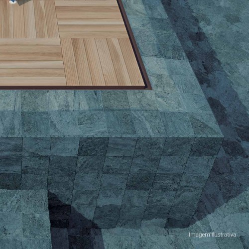 Porcelanato Pedra Lux 20x20cm Azul - Portinari Pacific Bl Esmaltado Bold