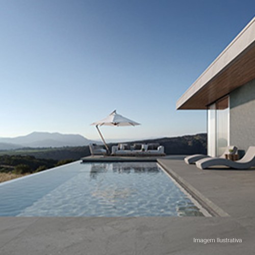 Porcelanato Pedra Natural 100x100cm Cinza - Portinari Audaz Dgr Nat Esmaltado Retificado