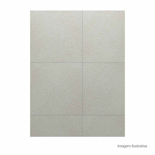 Porcelanato Pedra Natural 90x90cm Cinza - Portinari Lithos Gr Nat Esmaltado Retificado
