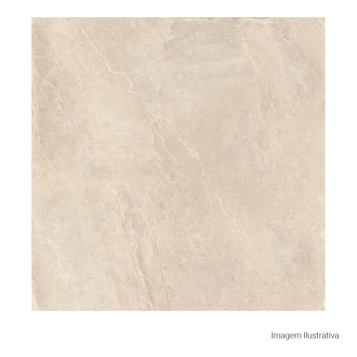 Porcelanato Pedra Hard 120x120cm Bege - Portinari Scultore Be Esmaltado Retificado