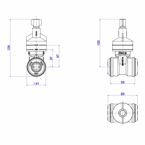 Base para Registro de Gaveta Deca para Cpvc 22mm