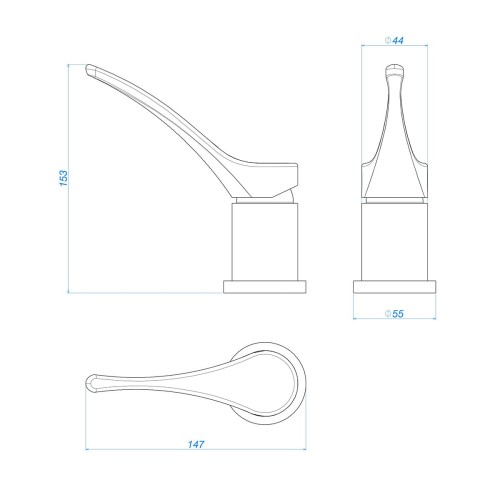 Acionamento Monocomando de Mesa para Cozinha