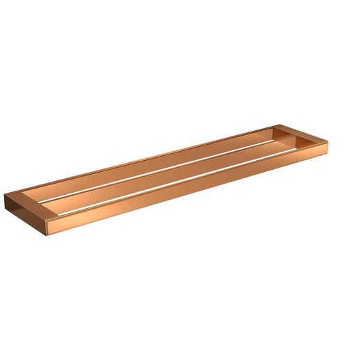 Toalheiro com Barra Dupla Contemporânea Red Gold