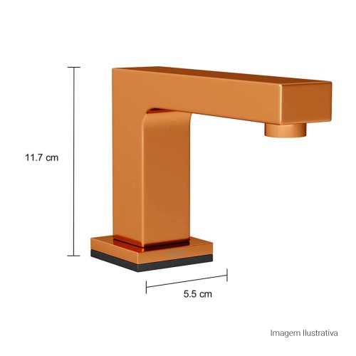 Torneira de Mesa Touchless Bica Baixa para Lavatório Unic Red Gold