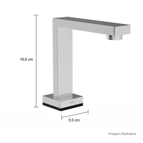 Torneira de Mesa Touchless Bica Alta para Lavatório Dream Cromado