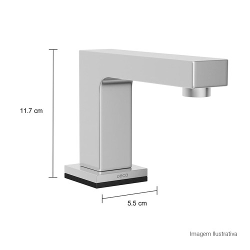 Torneira de Mesa Touchless Bica Baixa para Lavatório Unic Cromado