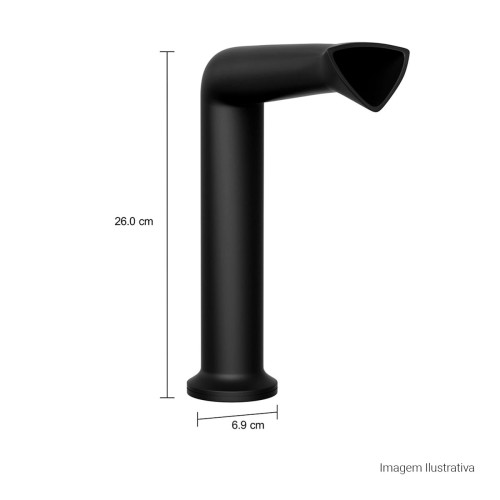 Torneira de Mesa Touchless Bica Alta para Lavatório Jader Almeida Black Matte