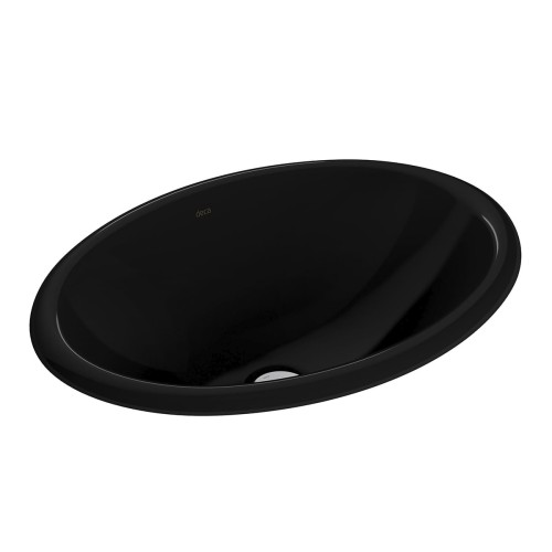 Cuba de Sobrepor Oval Deca 31x44cm Ébano Linha L