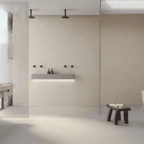 Porcelanato Pedra Natural 90x90cm Branco - Portinari Limestone Eterna Ofw Nat Esmaltado Retificado - 6063293a