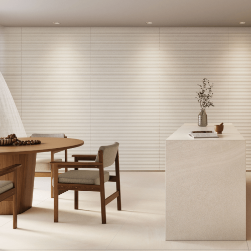 Porcelanato Pedra  Natural 40x120cm Branco - Portinari Santorini Ofw Nat Esmaltado Retificado - 6063263a