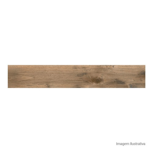 Porcelanato Acetinado Amadeirado 20x120cm Marrom - Portinari Arbo Hd Carvalho Hd Act Esmaltado Retificado