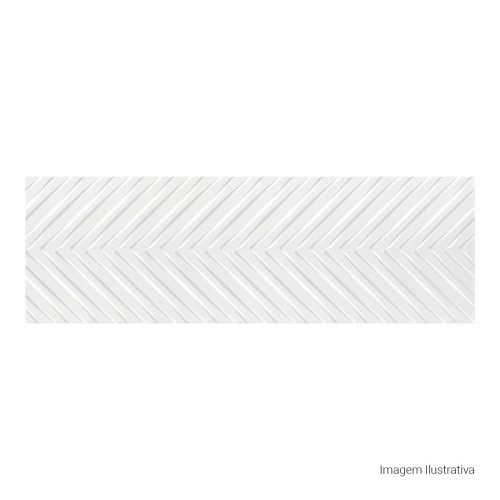 Porcelanato Monocromatico Matte 33x100cm Branco - Portinari Coral Marble Decor Wh Retificado