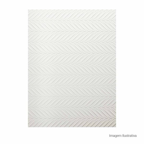 Porcelanato Monocromatico Matte 33x100cm Branco - Portinari Coral Marble Decor Wh Retificado