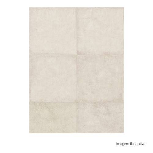 Porcelanato Acetinado Cimentício 100x100cm Branco - Portinari Detroit Ofw Act Esmaltado Retificado