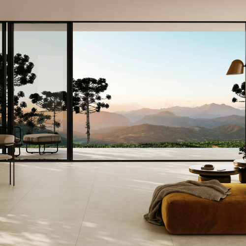 Porcelanato Cimentício Hard 90x90cm Greige - Portinari Bronx Gre Hard Esmaltado Retificado