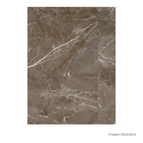 Porcelanato Polido Marmorizado 120x240cm Cinza - Portinari Soneto Marble Dgr Pol Retificado