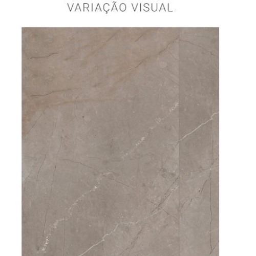 Porcelanato Polido Marmorizado 120x240cm Cinza - Portinari Soneto Marble Gr Pol Retificado