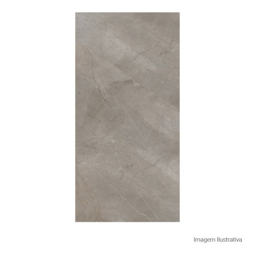 Porcelanato Polido Marmorizado 120x240cm Cinza - Portinari Soneto Marble Gr Pol Retificado