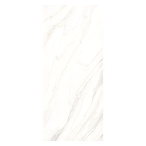 Porcelanato Acetinado Marmorizado 120x270cm Branco - Portinari Calacata Wh Act Esmaltado Retificado