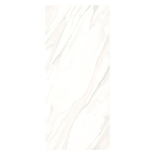 Porcelanato Acetinado Marmorizado 120x270cm Branco - Portinari Calacata Wh Act Esmaltado Retificado