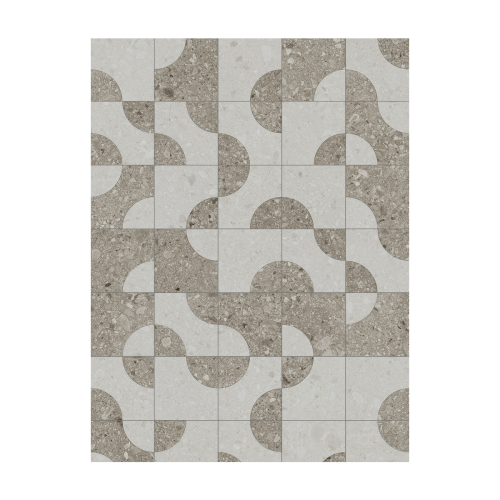 Porcelanato Pedra Natural 30x30cm Mix - Portinari Mc Caminho Curve Nat Esmaltado Retificado