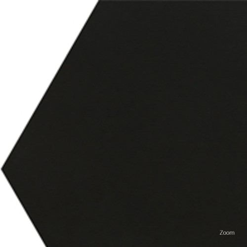 Porcelanato Monocromatico Natural 17,5x17,5cm Preto - Portinari Rima Hexa Bk Nat Esmaltado Bold