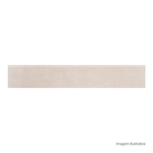 Rodapé Porcelanato Cimentício Matte 15x90cm Bege - Portinari Rp York Be Retificado