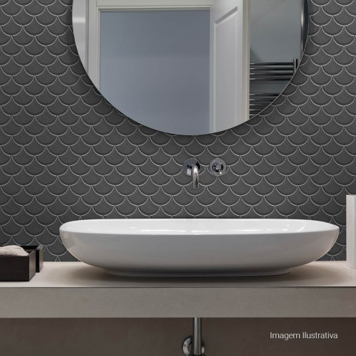 Porcelanato Monocromatico Lux 25,9x27,3cm Cinza - Portinari Mc Ritmos Dgr Esmaltado Bold