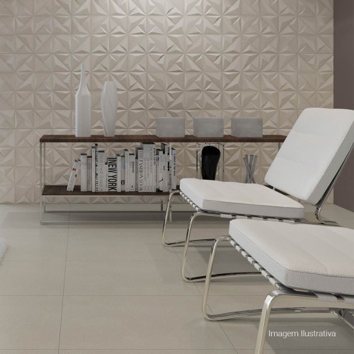 Porcelanato Decorado Matte 60x60cm Cinza - Portinari Sense Abstract Ofw Mat Esmaltado Retificado
