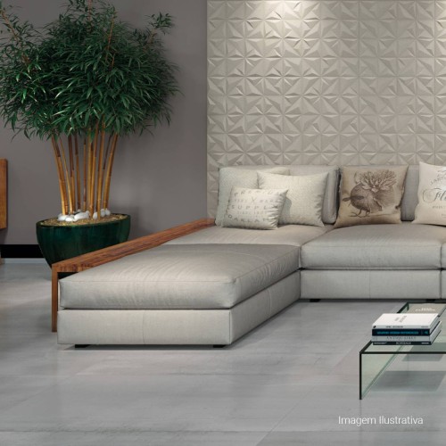 Porcelanato Decorado Matte 60x60cm Cinza - Portinari Sense Abstract Ofw Mat Esmaltado Retificado
