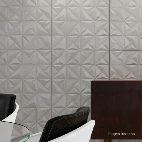 Porcelanato Decorado Matte 60x60cm Cinza - Portinari Sense Abstract Sgr Mat Esmaltado Retificado