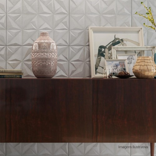 Porcelanato Decorado Matte 60x60cm Cinza - Portinari Sense Abstract Sgr Mat Esmaltado Retificado