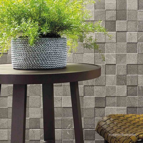 Porcelanato Pedra Matte/lux 60x60cm Cinza - Portinari Simetria Stone Dgr Mlx Esmaltado Retificado