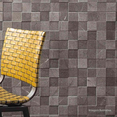 Porcelanato Pedra Matte/lux 60x60cm Cinza - Portinari Simetria Stone Dgr Mlx Esmaltado Retificado