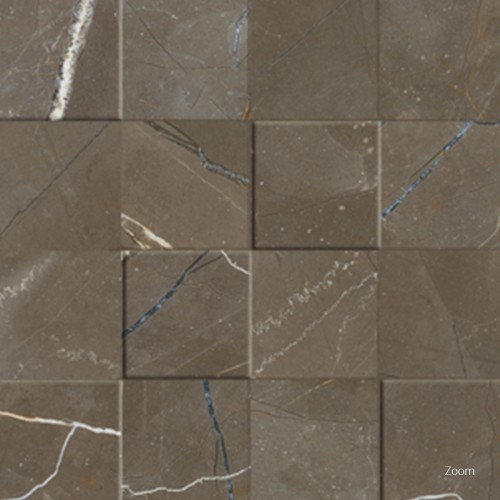 Porcelanato Marmorizado Matte 60x60cm Marrom - Portinari Simetria Marble Bw Esmaltado Retificado